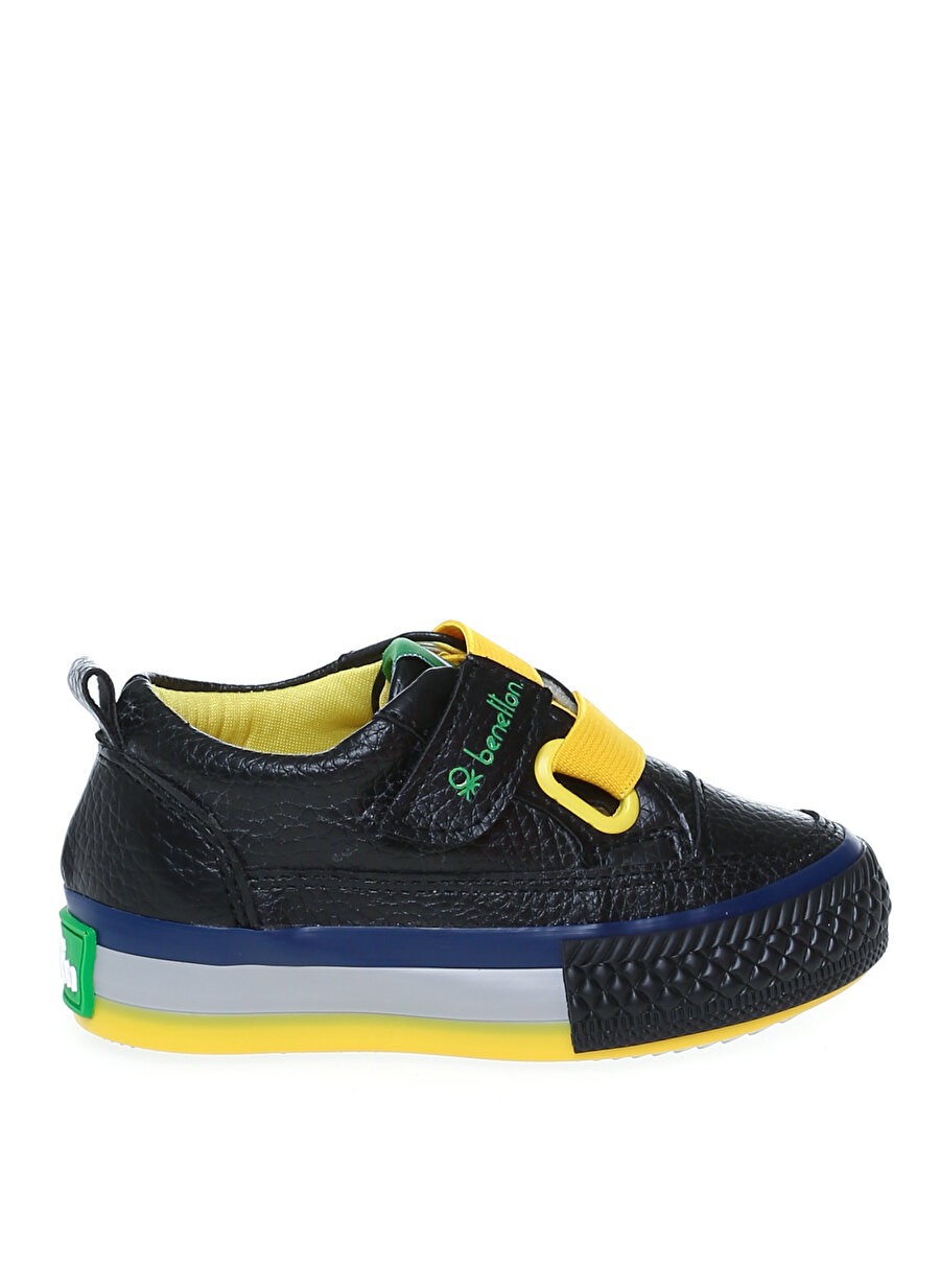 Benetton BN-30445 Siyah - Sarı Bebek Yürüyüş Ayakkabısı