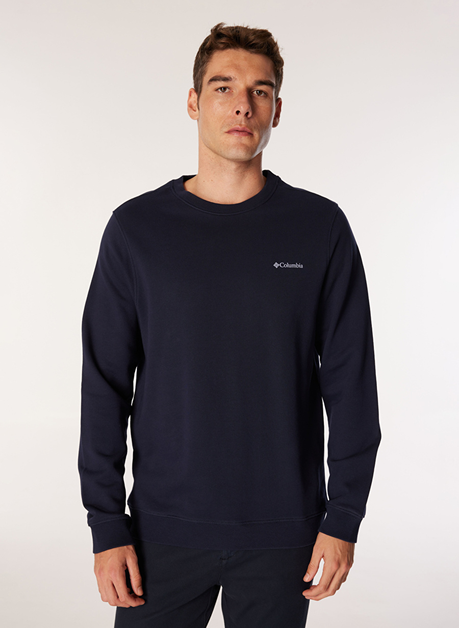 Columbia Lacivert Erkek Dik Normal Düz Sweatshirt CS0204 