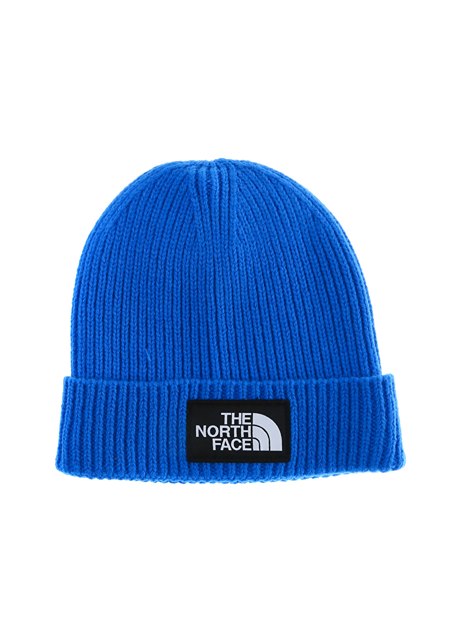 The North Face Nf0a3fmvt4s1 Y Box Logo Cuff Beanıe Standart Kalıp Düz Mavi Erkek Çocuk Bere