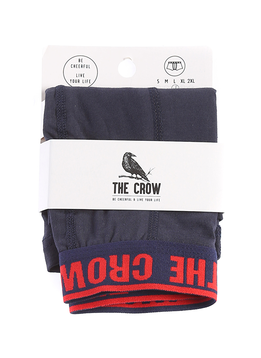 The Crow  Regular Fit Düz Lacivert Erkek Boxer