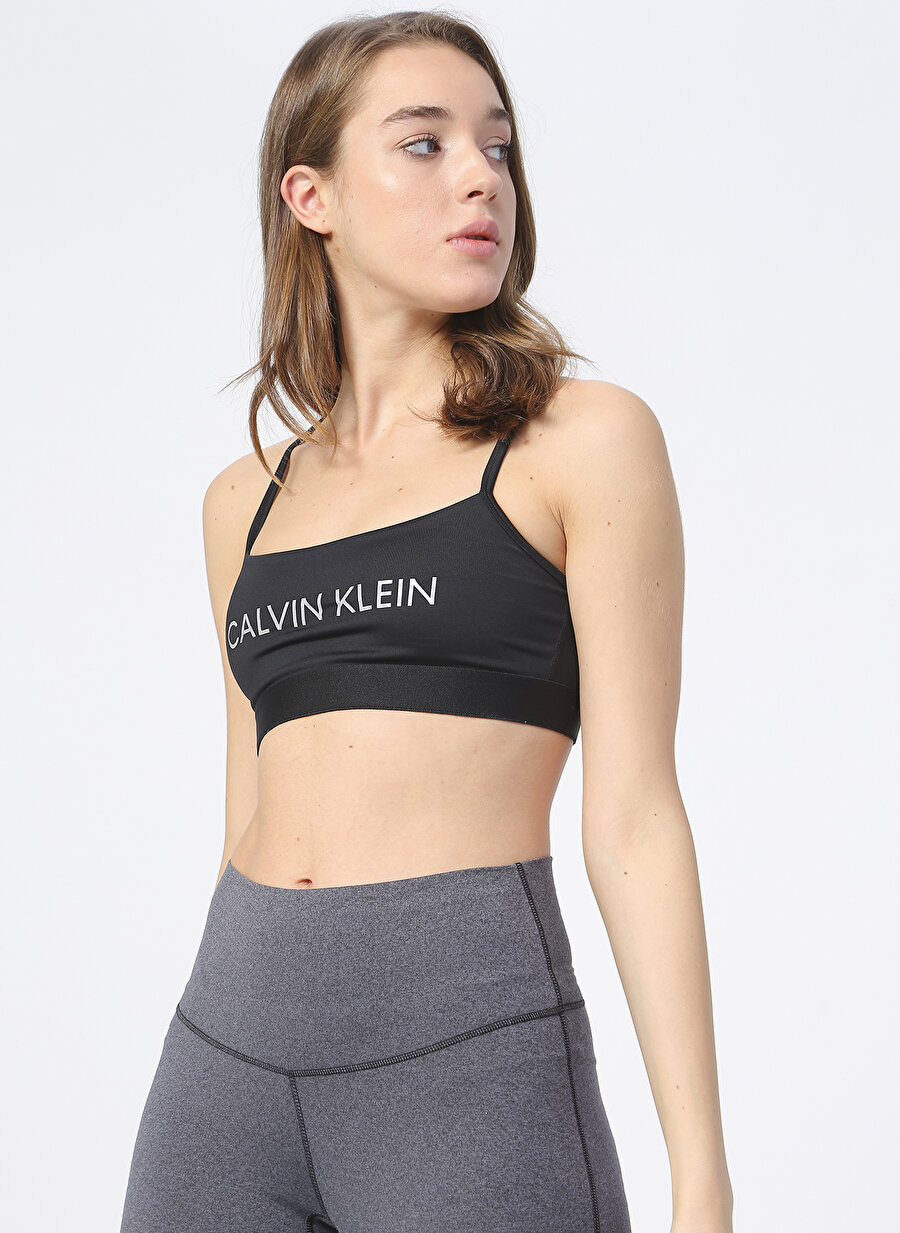 Calvin Klein 00GWF1K111WO Low Düz Siyah Kadın Sporcu Sütyeni