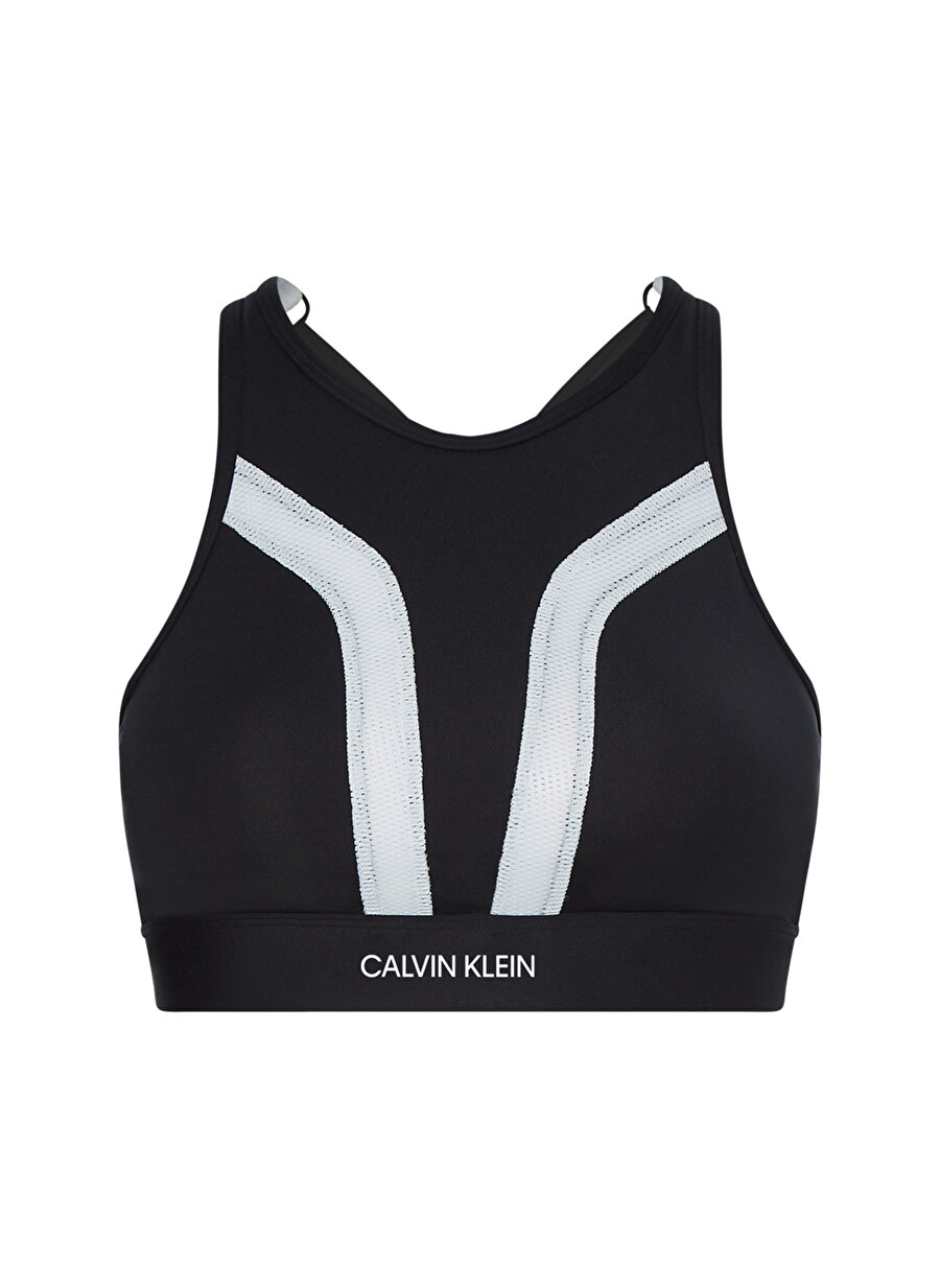 Calvin Klein 00Gwf1k104wo - Medium Support Bra Normal Bel Düz Siyah Kadın Sporcu Sütyeni
