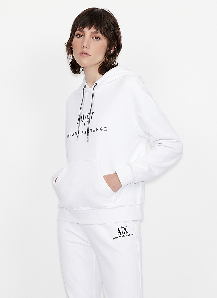 Armani Exchange Beyaz Kadın Sweatshırt 6KYM72