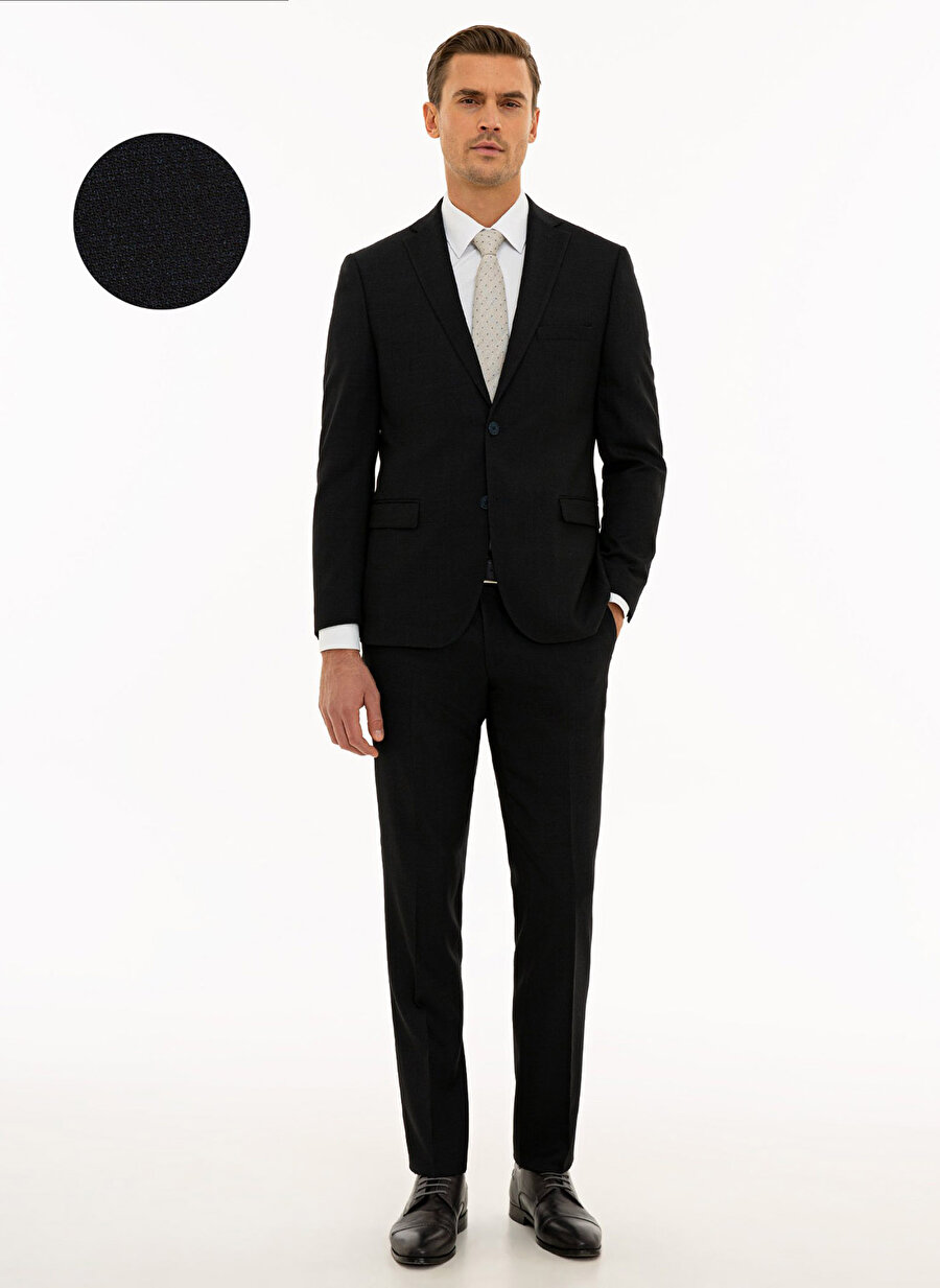 Pierre Cardin P18133/ST Mono Yaka Slim Fit Düz Lacivert Erkek Takım Elbise