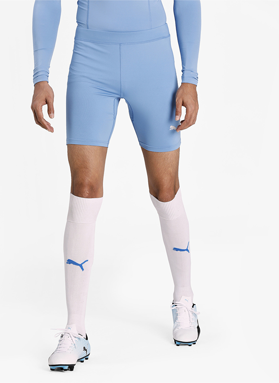 Puma 65592418 Liga Baselayer Short Tight Lastikli Normal Kalıp Düz Açık Mavi Erkek Tayt