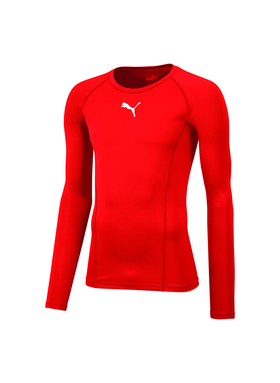 Puma 65592001 Liga Baselayer Tee Ls O Yaka Normal Kalıp Düz Kırmızı Erkek T-Shirt