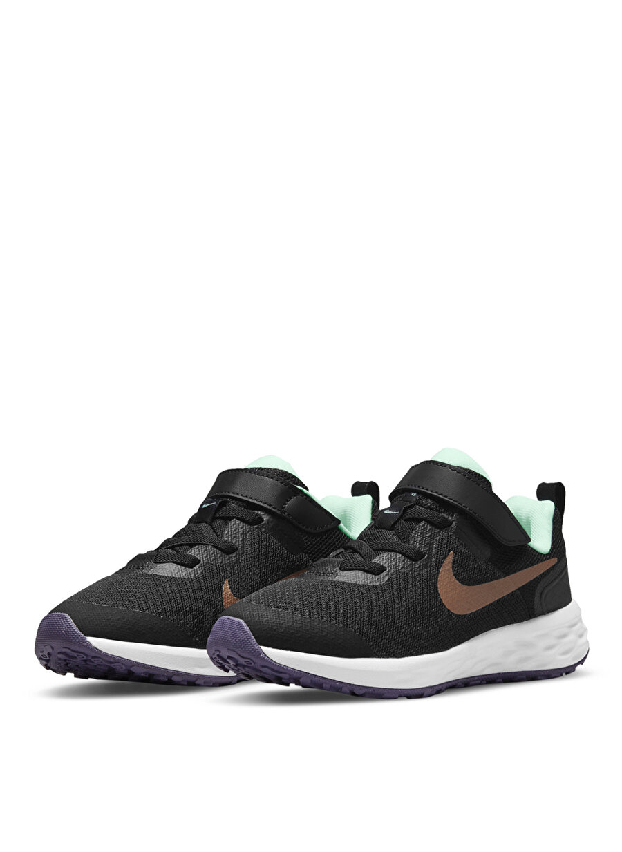 Nike DD1095 Revolution 6 Nn (Psv) Siyah - Gri - Gümüş Erkek Çocuk Yürüyüş Ayakkabısı