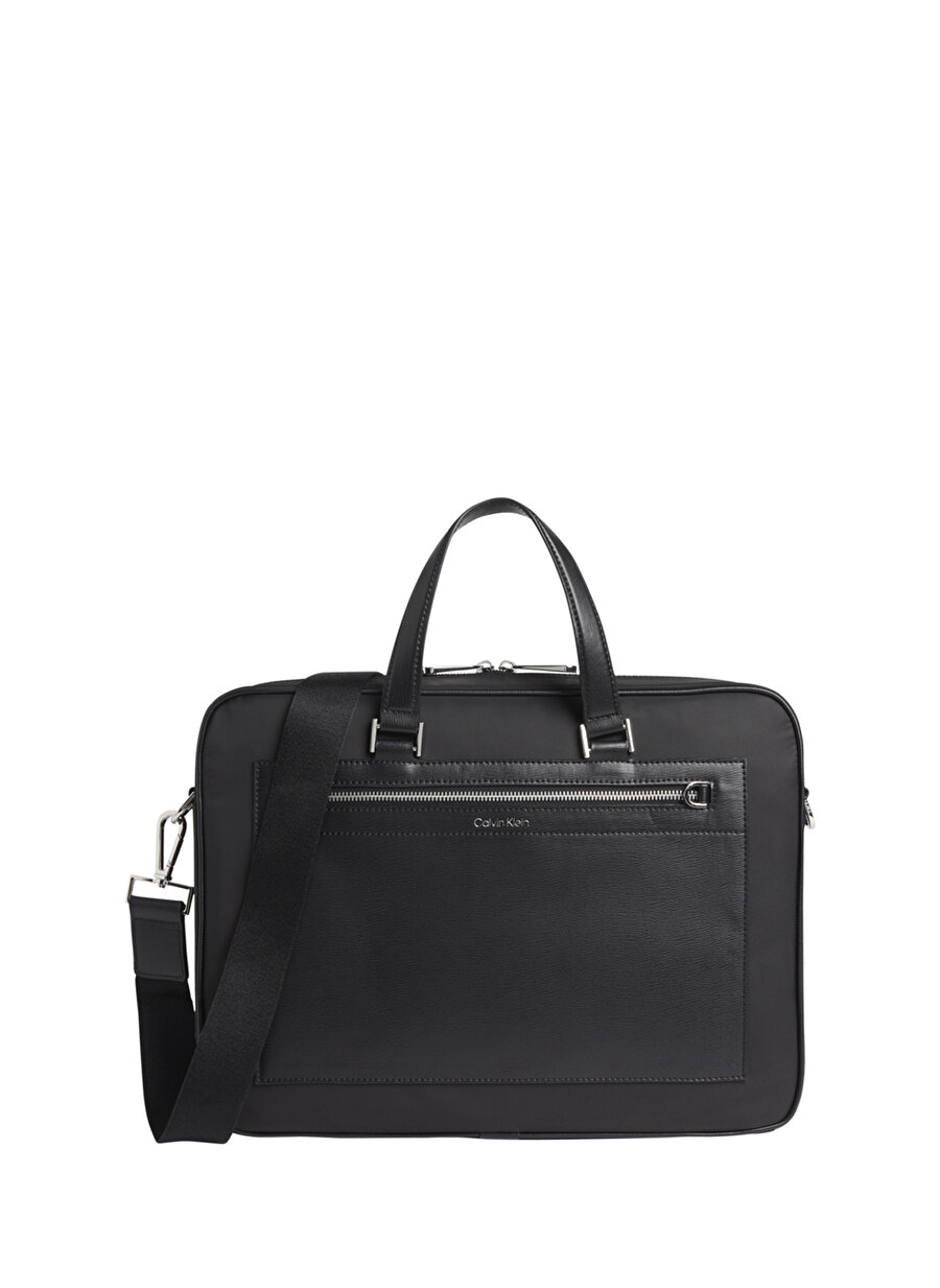 Calvin Klein Siyah 28,5x39,5x6,5 Fermuarlı Laptop Çantası CLASSIC REPREVE LAPTOP BAG WPCKT