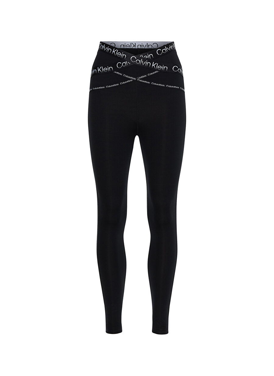 Calvin Klein 00GWS2L616BAE Normal Bel Tights Fit Düz Siyah Kadın Tayt