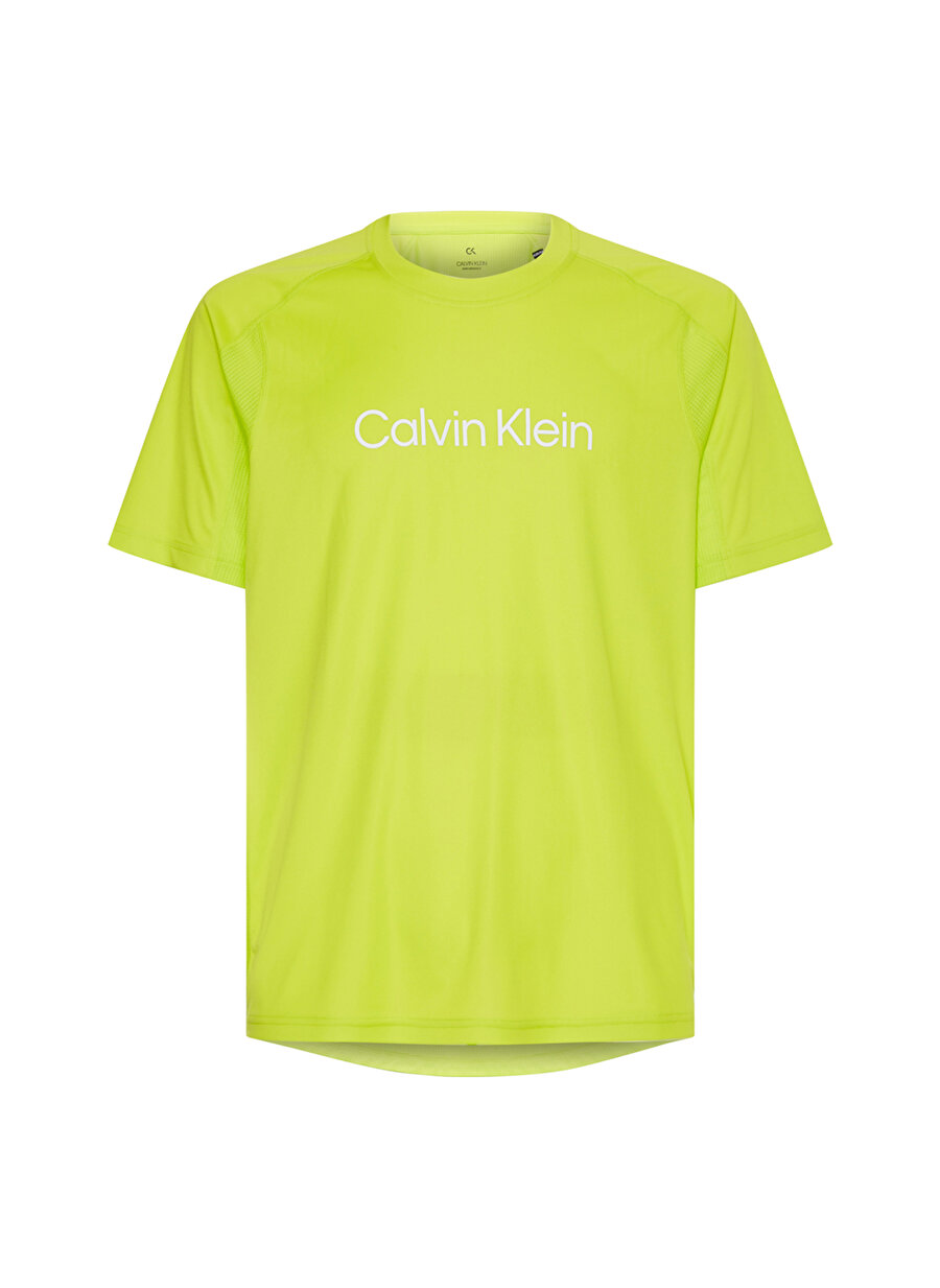 Calvin Klein 00GMS2K109LAD Bisiklet Yaka Normal Kalıp Düz Yeşil Erkek T-Shirt
