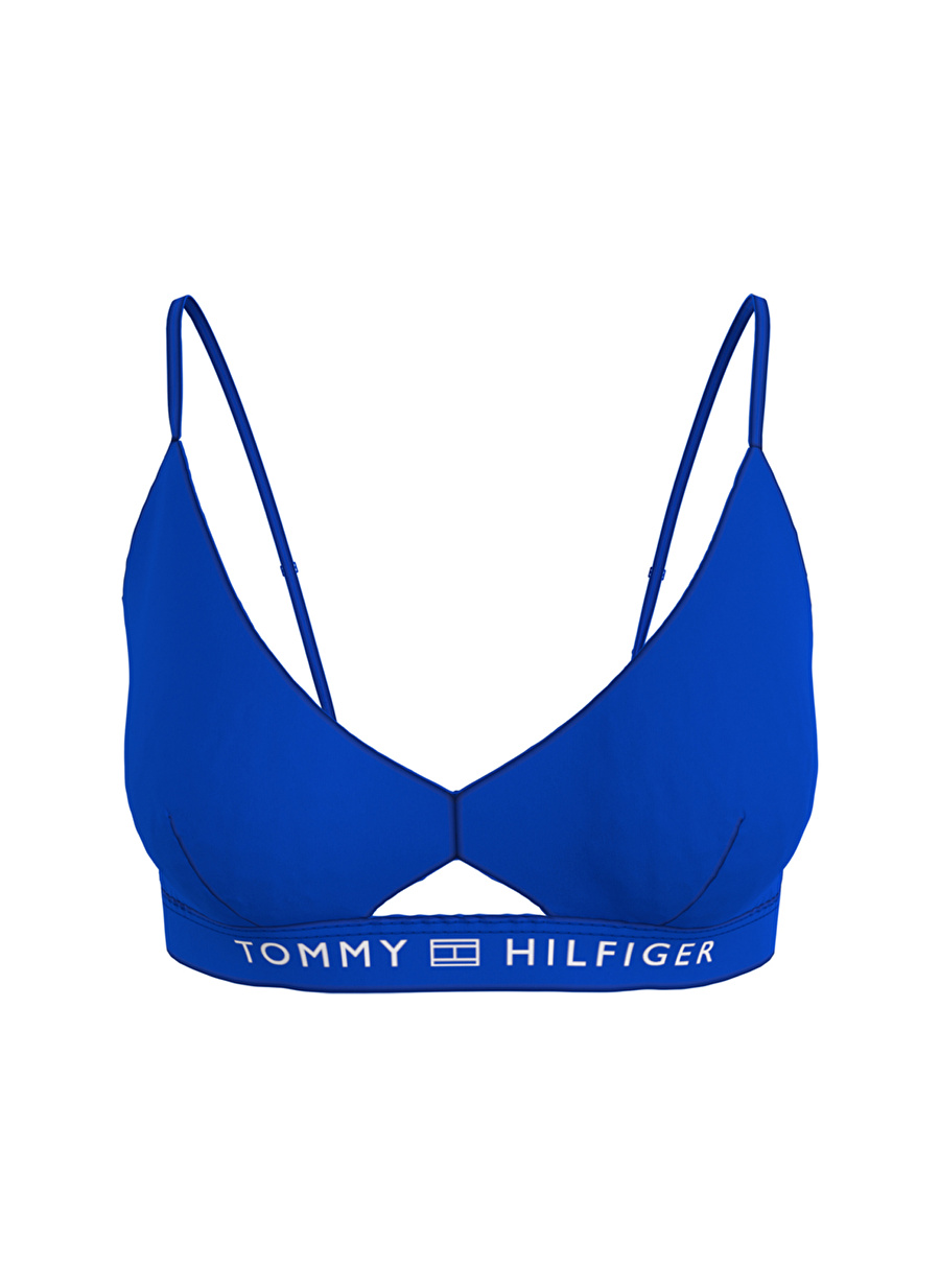 Tommy Hilfiger UW0UW03356C66003 Mavi Kadın Bikini Üst