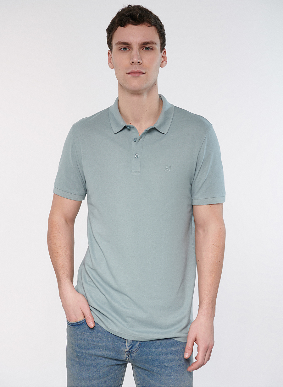 Mavi Düz Gri Erkek Polo T-Shirt M066157-31345_POLO TİŞÖRT