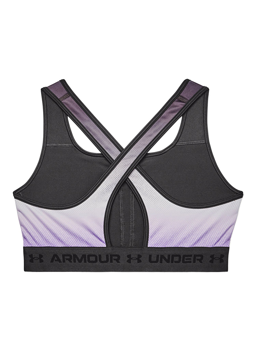 Under Armour 1369933 Iwd Crossback Bra Yuvarlak Yaka Normal Kalıp Düz Mor Kadın Sporcu Sütyeni_3