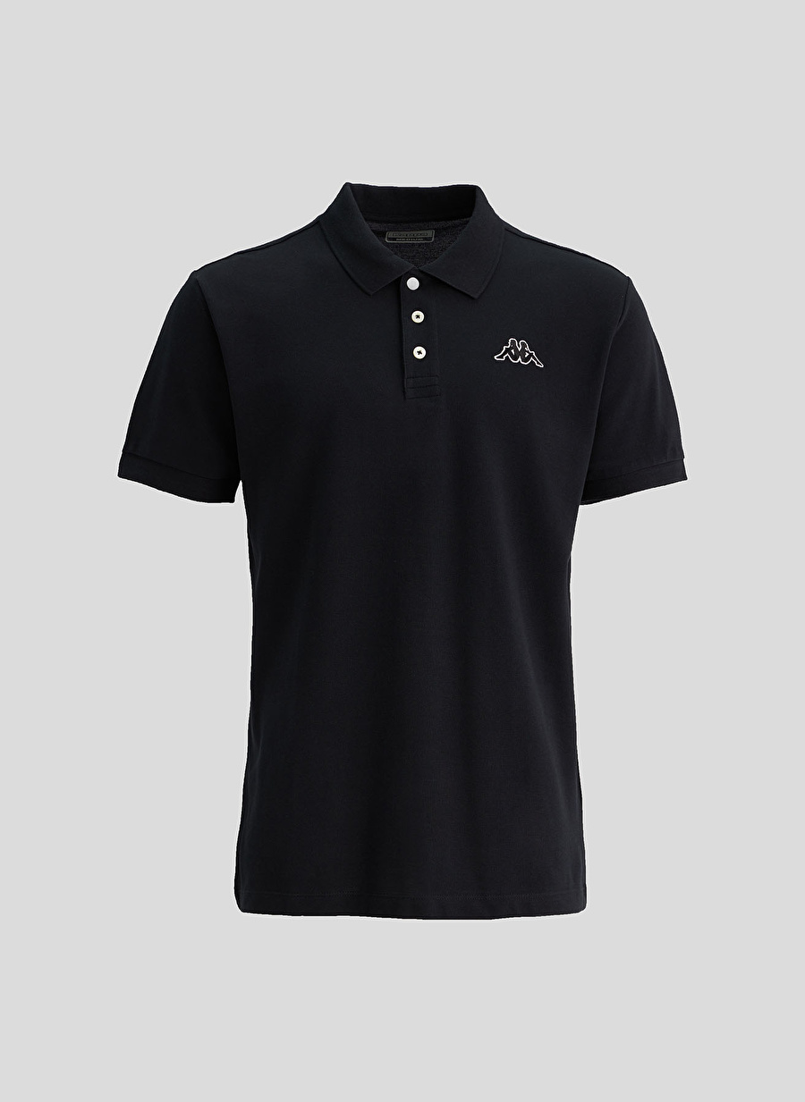 Kappa Düz Siyah Erkek Polo T-Shirt 361D3EW005 M LOGO MALTAX 2 MSS