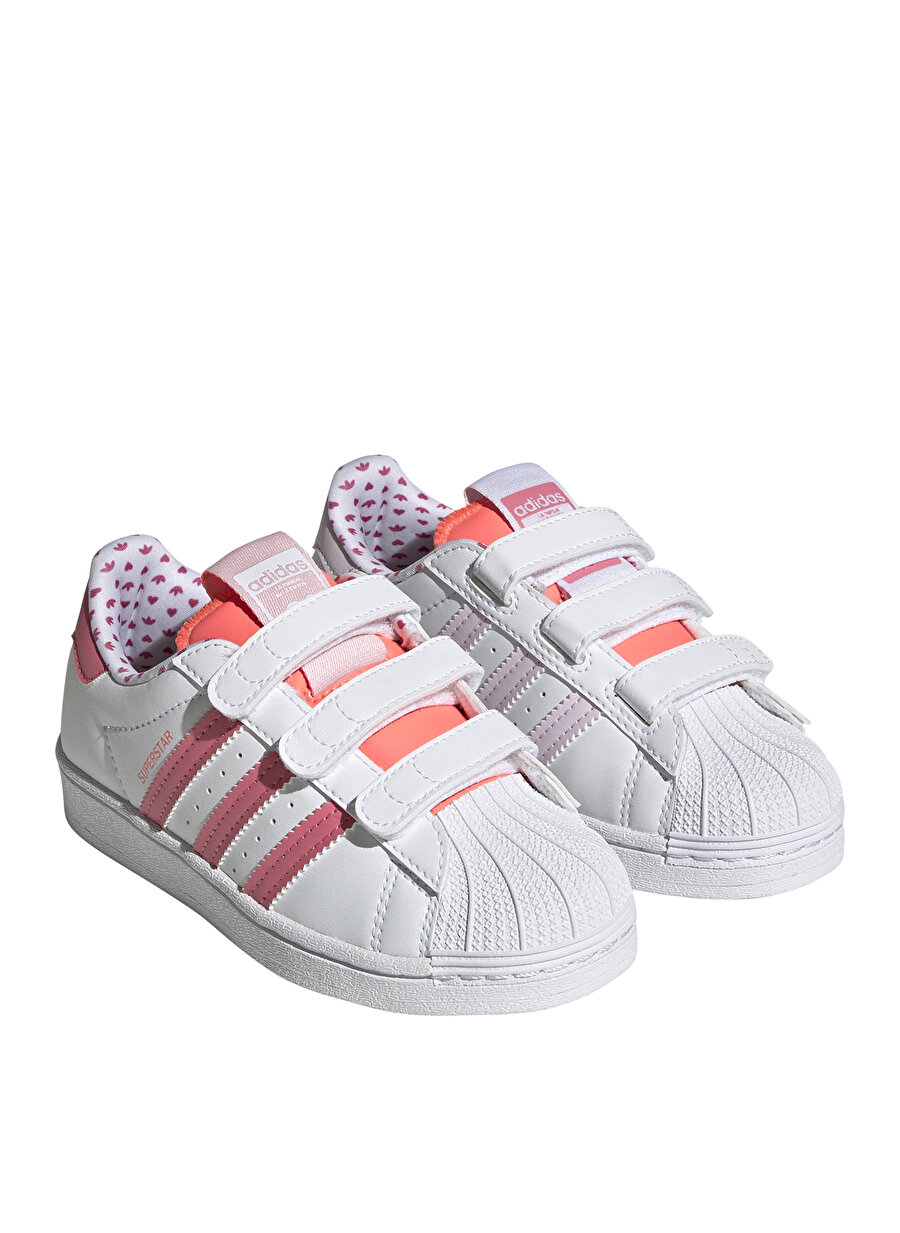 Adidas Beyaz - Pembe Kız Çocuk Yürüyüş Ayakkabısı - GY3337 Superstar Cf C
