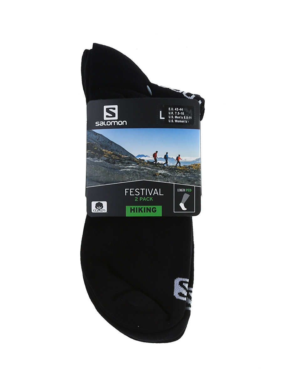 Salomon Siyah Unisex 2li Çorap LC1335500 FESTIVAL 2-PACK