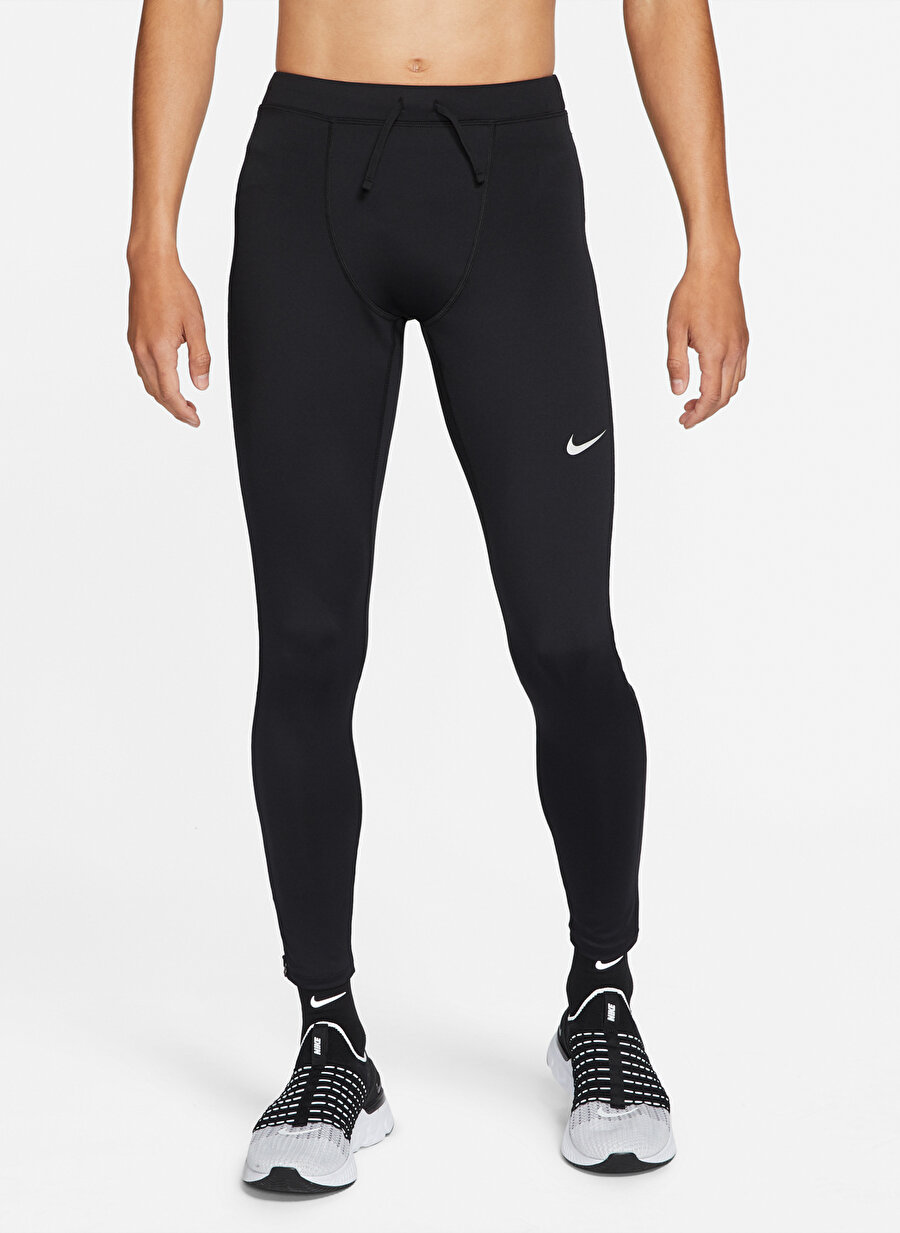 Nike Normal Bel Tights Fit Düz Siyah Erkek Tayt - CZ8830-010 Nike Dri-Fit Challenger