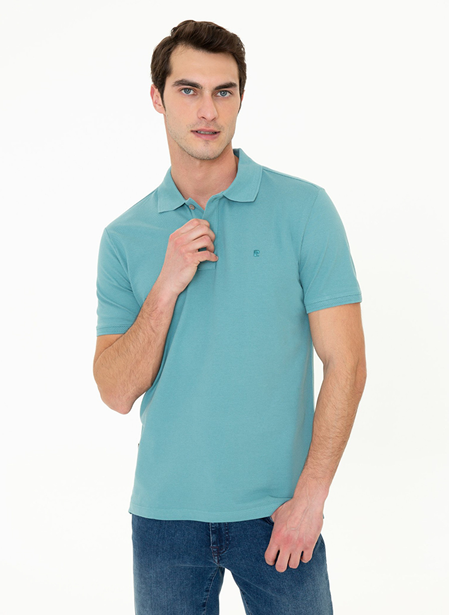 Pierre Cardin Polo Yaka Düz Yeşil Erkek Polo T-Shirt EARTH