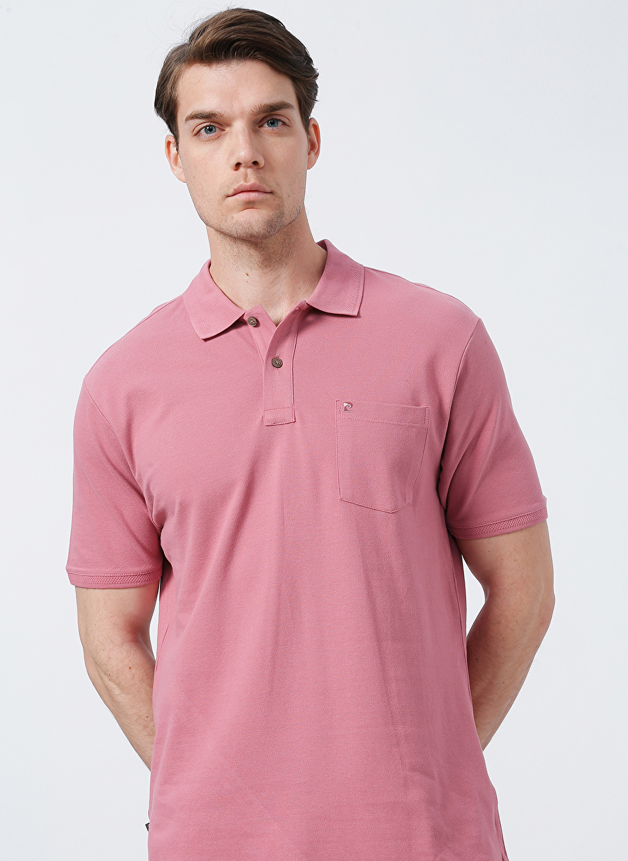 Pierre Cardin Polo Yaka Düz Pembe Erkek Polo T-Shirt EARTH-R