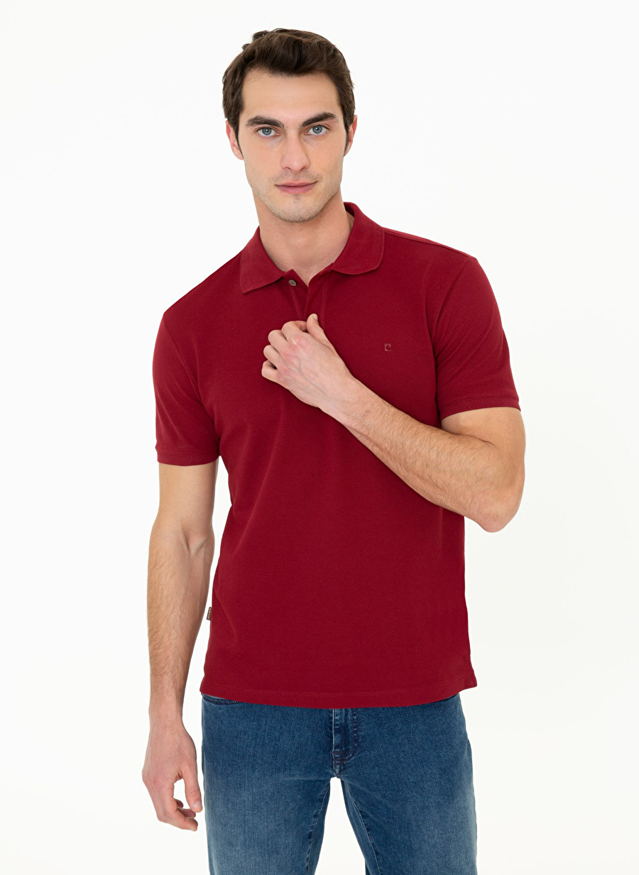 Pierre Cardin Polo Yaka Düz Kırmızı Erkek Polo T-Shirt EARTH