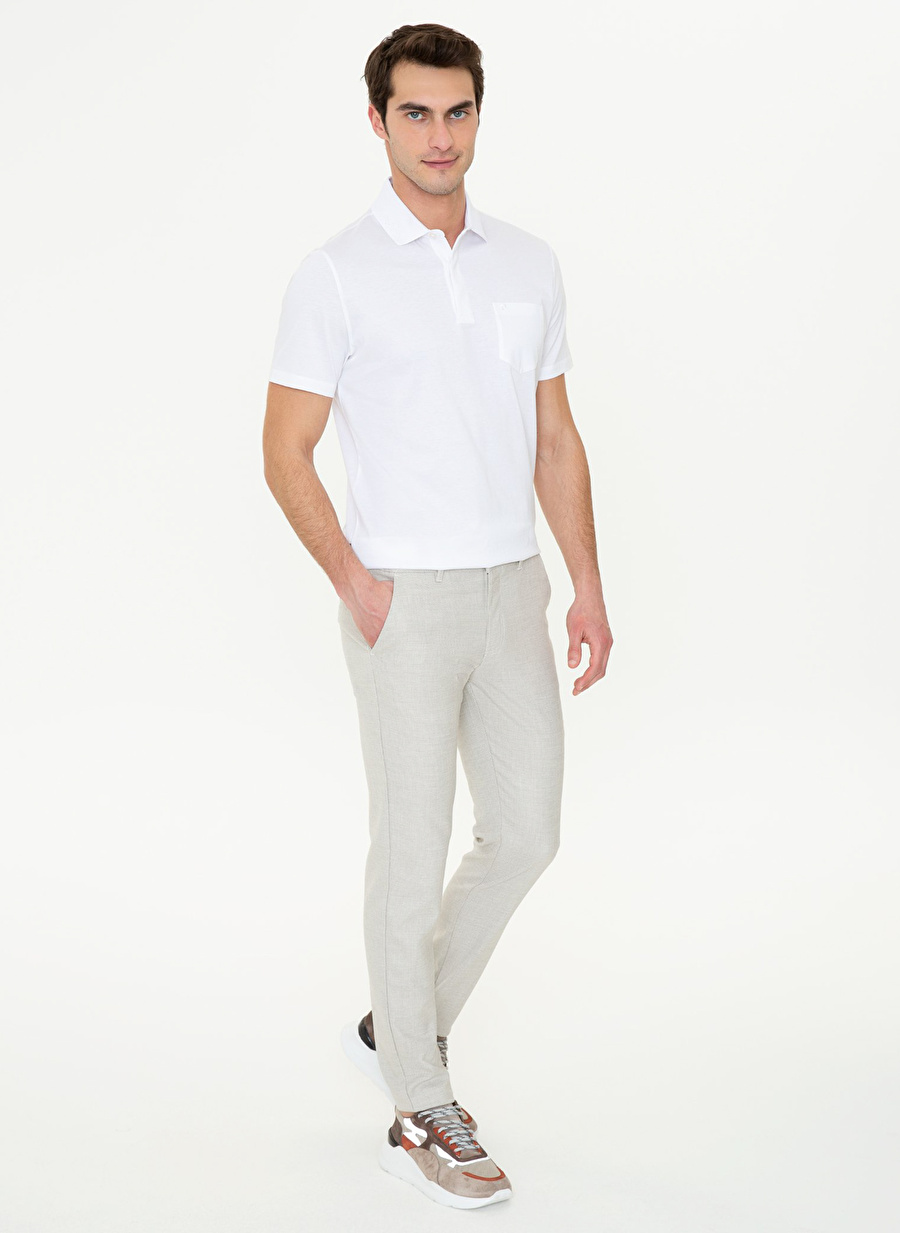 Pierre Cardin Normal Bel Slim Fit Mikro Kahve Erkek Pantolon - Tuva