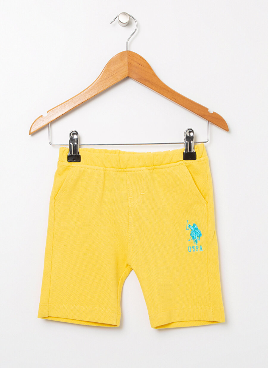 U.S. Polo Assn. Gunderıy022-B Sarı Normal Kesim Bebek Düz Şort