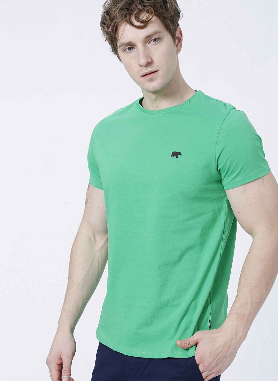 Bad Bear O Yaka Normal Kalıp Baskılı Yeşil Erkek T-Shirt - 22.01.07.025_Gamer Element