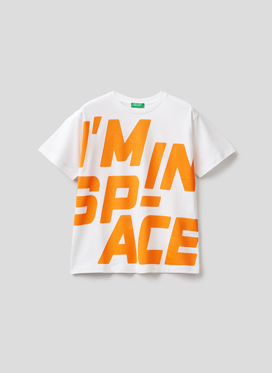 Benetton Beyaz Erkek Çocuk T-Shirt 3096C1018
