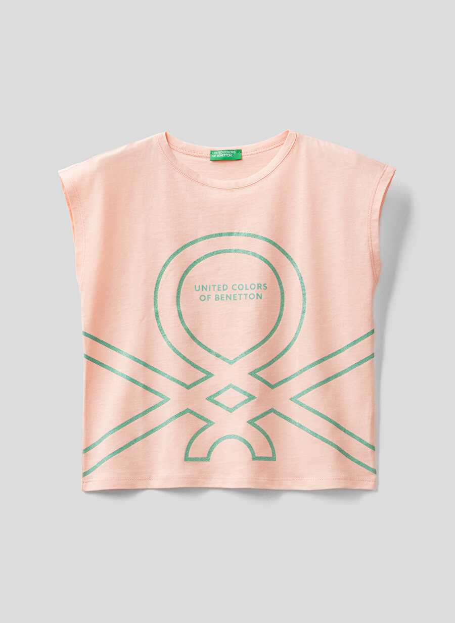 Benetton Somon Kız Çocuk T-Shirt 3I1XC104W