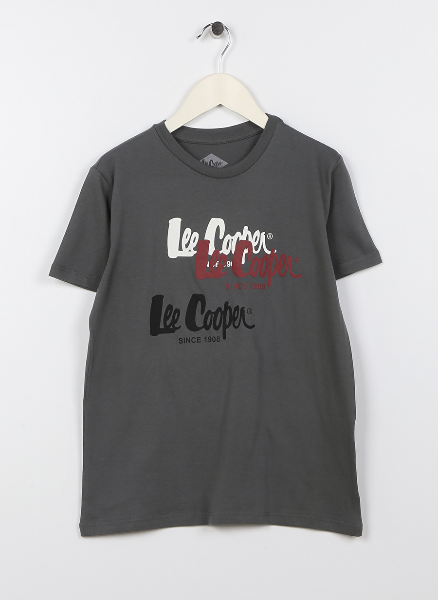 Lee Cooper Baskılı Açık Füme Erkek Çocuk T-Shirt 222 LCB 242023 HENRI A.FUME