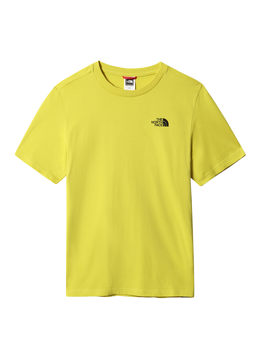 The North Face Bisiklet Yaka Düz Sarı Erkek T-Shirt - NF0A2TX57601 M S/S Simple Dome Tee