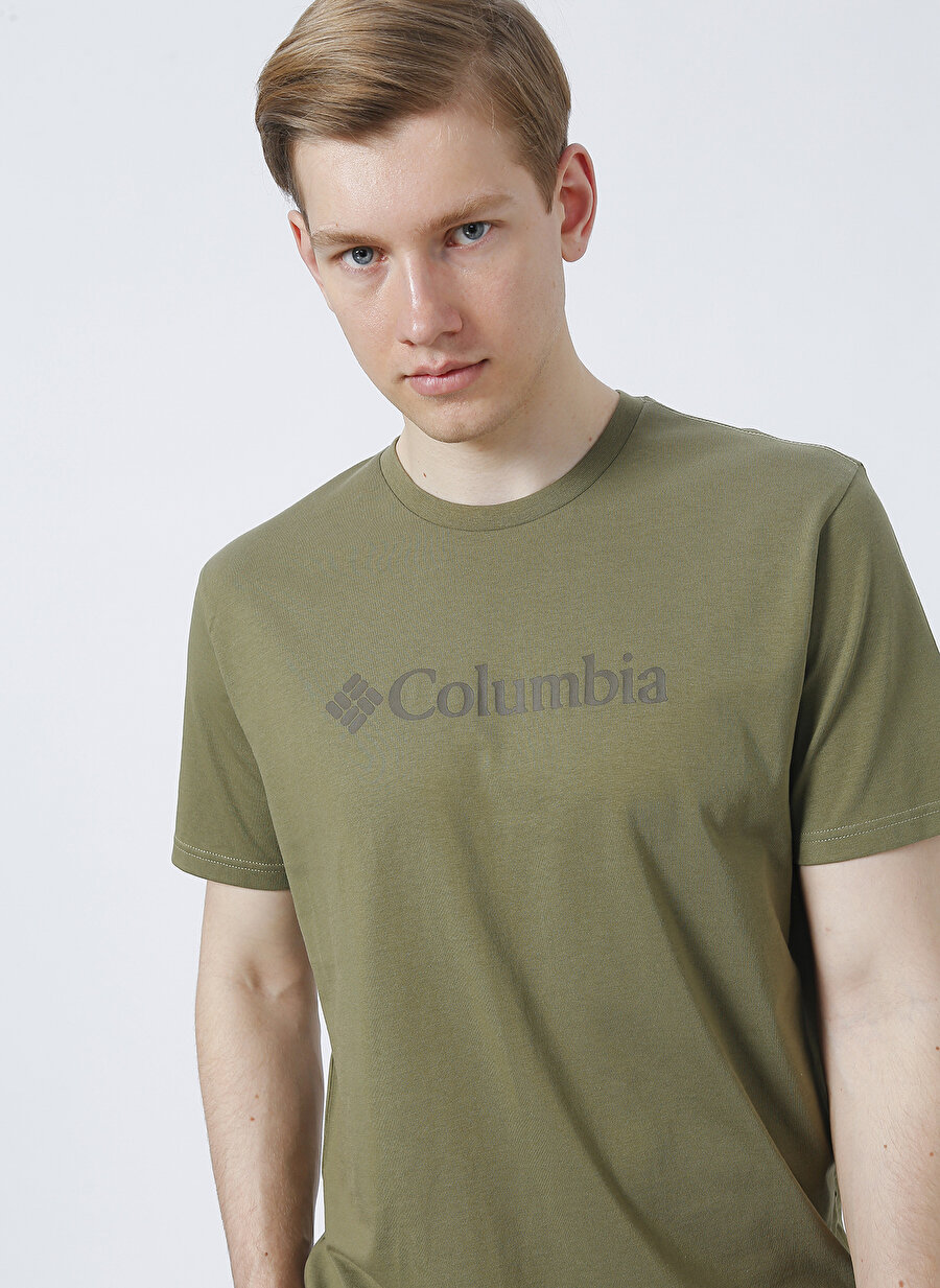 Columbia 1680050327 327 CS0001 O Yakabaskılı Yeşil Erkek T-Shirt