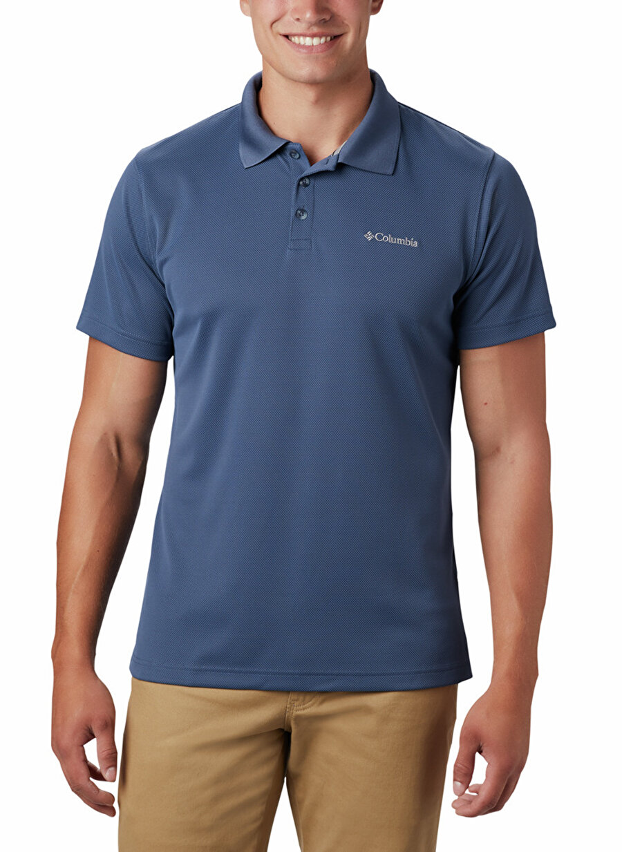 Columbia Düz Mavi Erkek Polo T-Shirt 1772051478 478 AM0