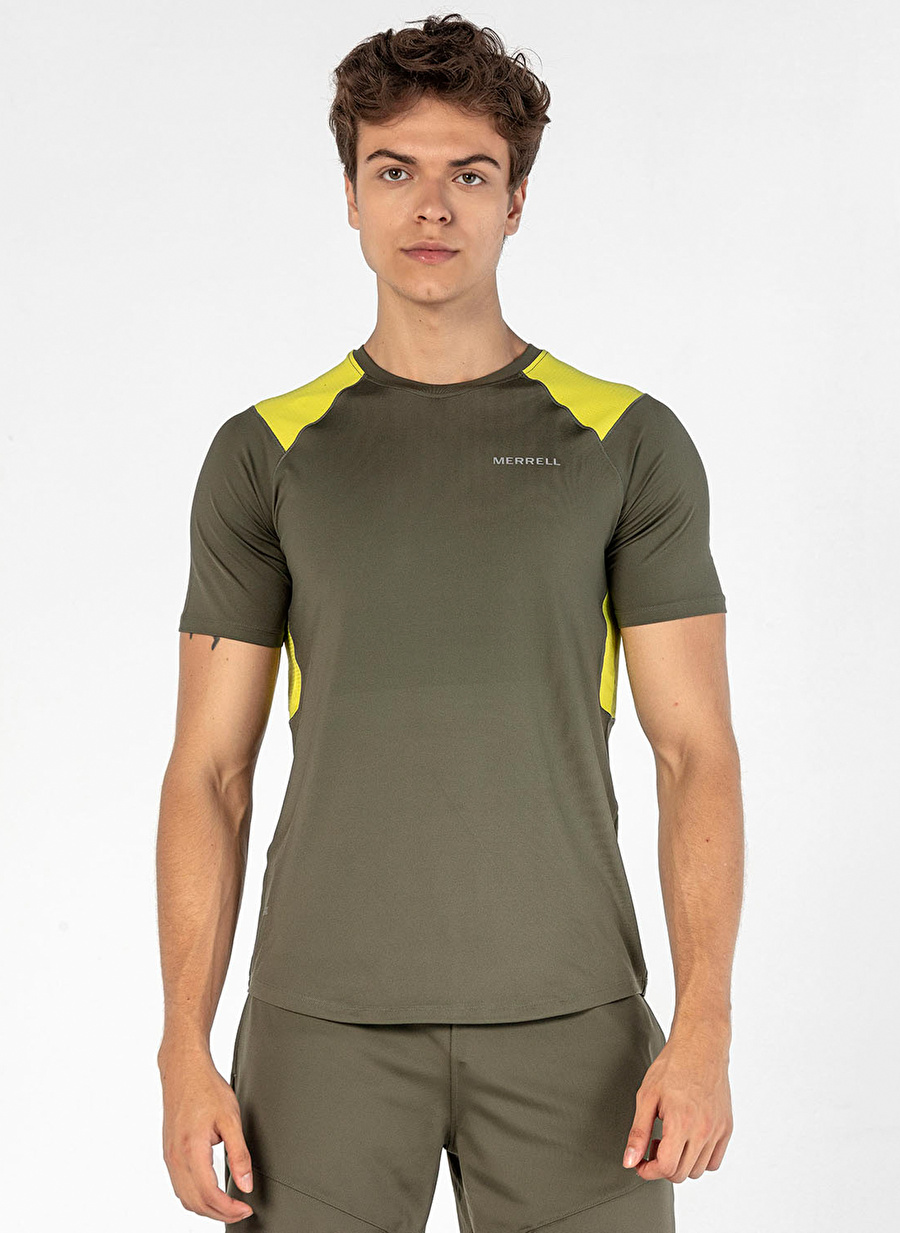 Merrell M2tilt 33 Tilt Bisiklet Yaka Normal Kalıp Haki Erkek T-Shirt