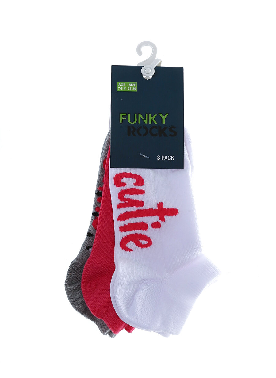 Funky Rocks Çok Renkli Kız Çocuk Patik Çorap FUNKY CUTIE