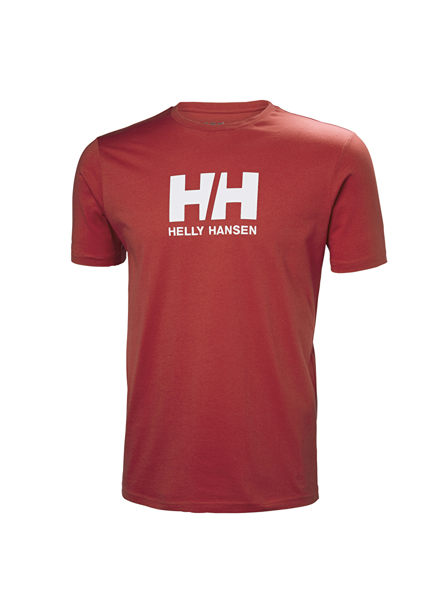 Helly Hansen HHA.33979 Logo Bisiklet Yaka Normal Kalıp Düz Kırmızı Erkek Polo T-Shirt