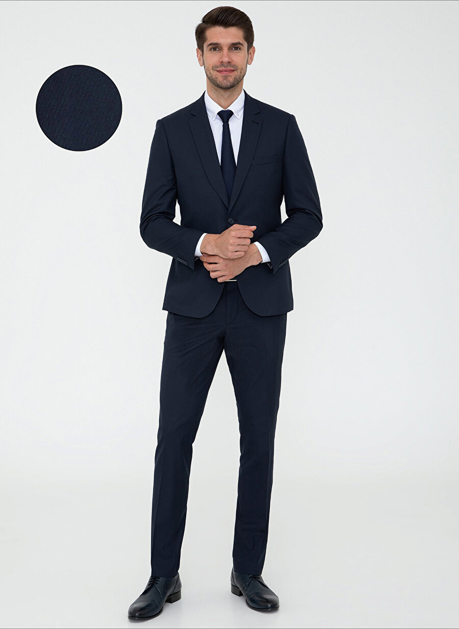 Pierre Cardin Normal Bel Slim Fit Lacivert Erkek Takım Elbise N00040/ST