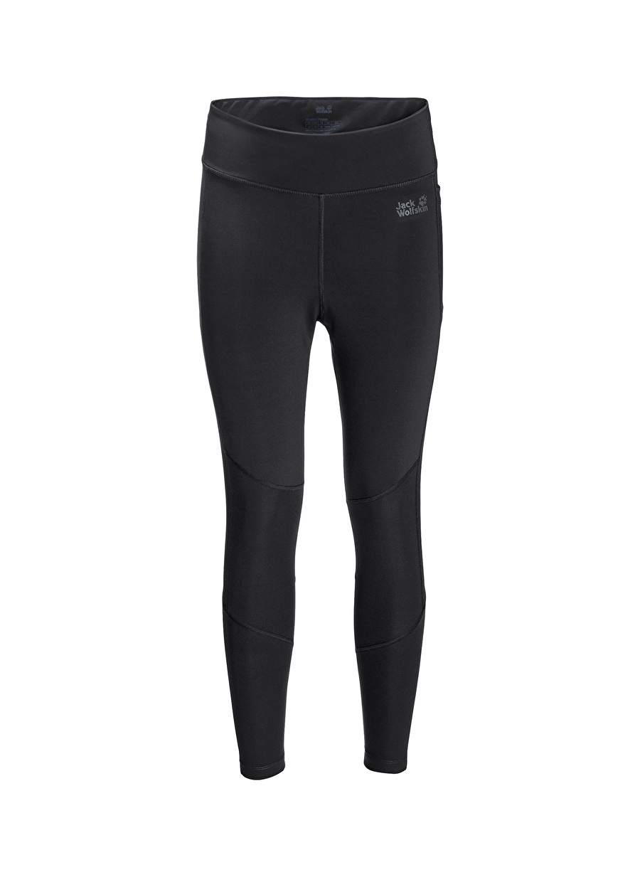 Jack Wolfskin 1506601-6000 Hike Lite Tight W Normal Bel Dar Kalıp Düz Siyah Kadın Tayt