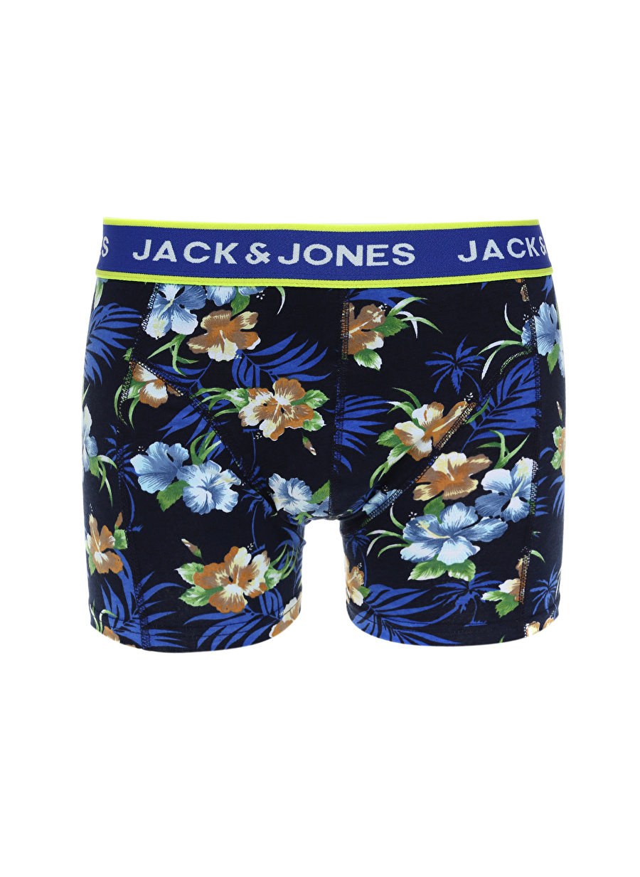 Jack & Jones 12225697_Jaclittle Trunks Try  Normal Bel  Desenli Koyu Mavi Erkek Boxer