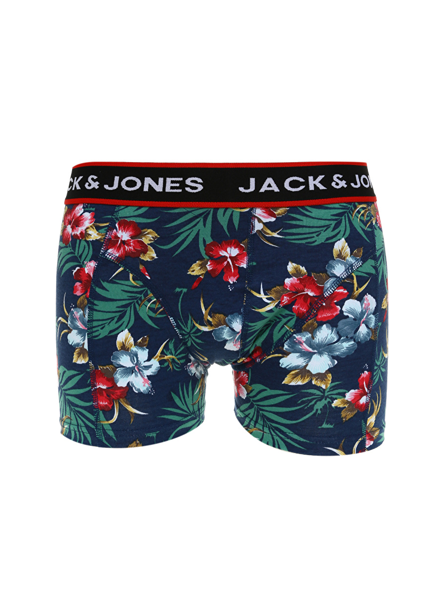 Jack & Jones 12225697_Jaclittle Trunks Try  Normal Bel  Desenli Koyu Yeşil Erkek Boxer