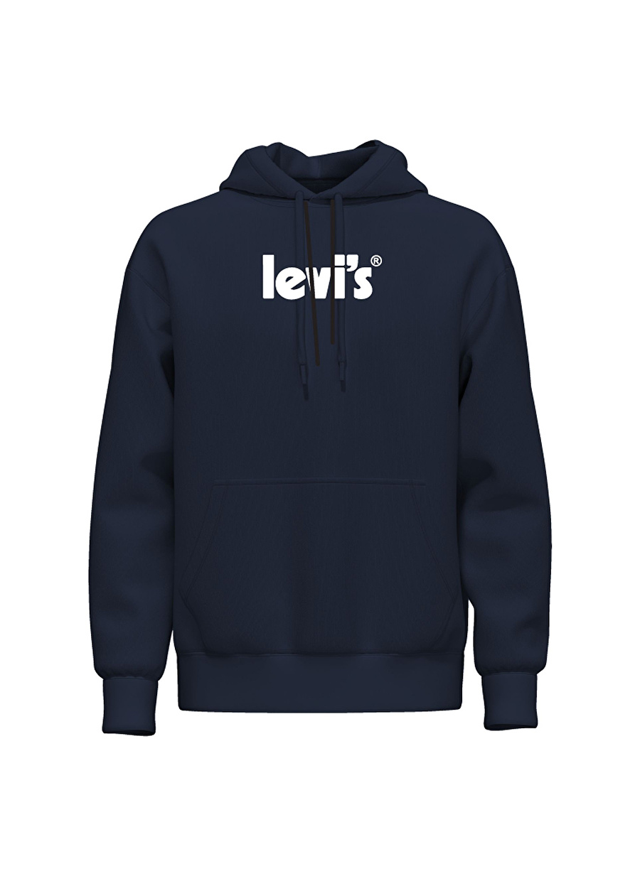 Levis T2 Relaxed Graphic Lse Poster Hood Kapüşonlu Normal Kalıp Baskılı Siyah Erkek Sweatshirt