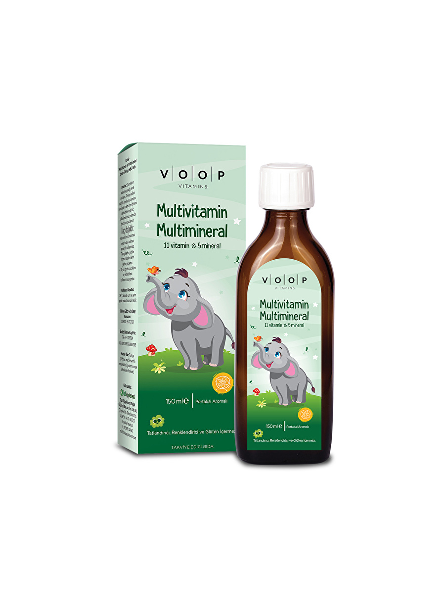 VOOP Multivitamin Multimineral Şurup Portakal Aromalı 150 ml