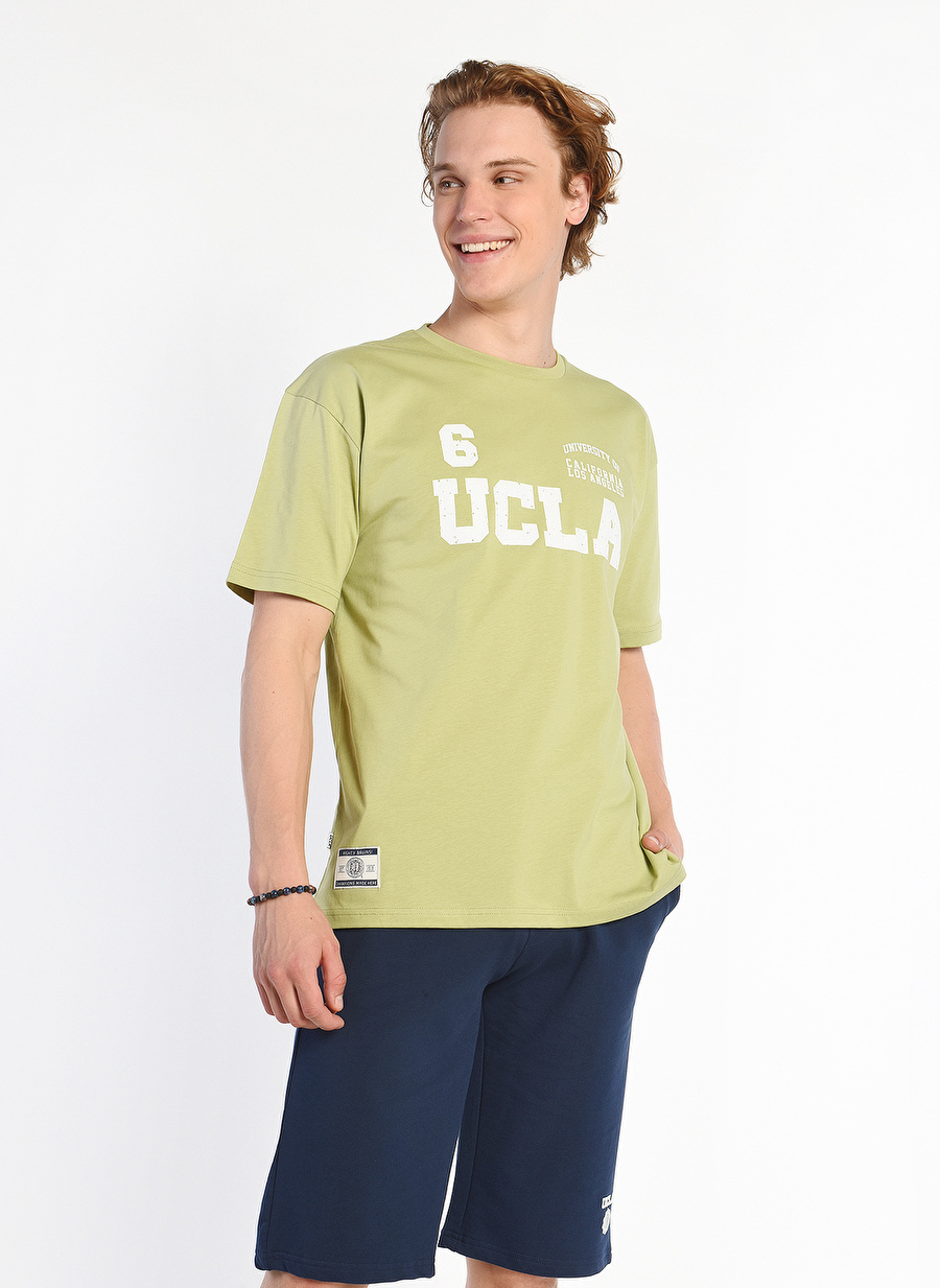 Ucla Bisiklet Yaka Yeşil Erkek T-Shirt BREA