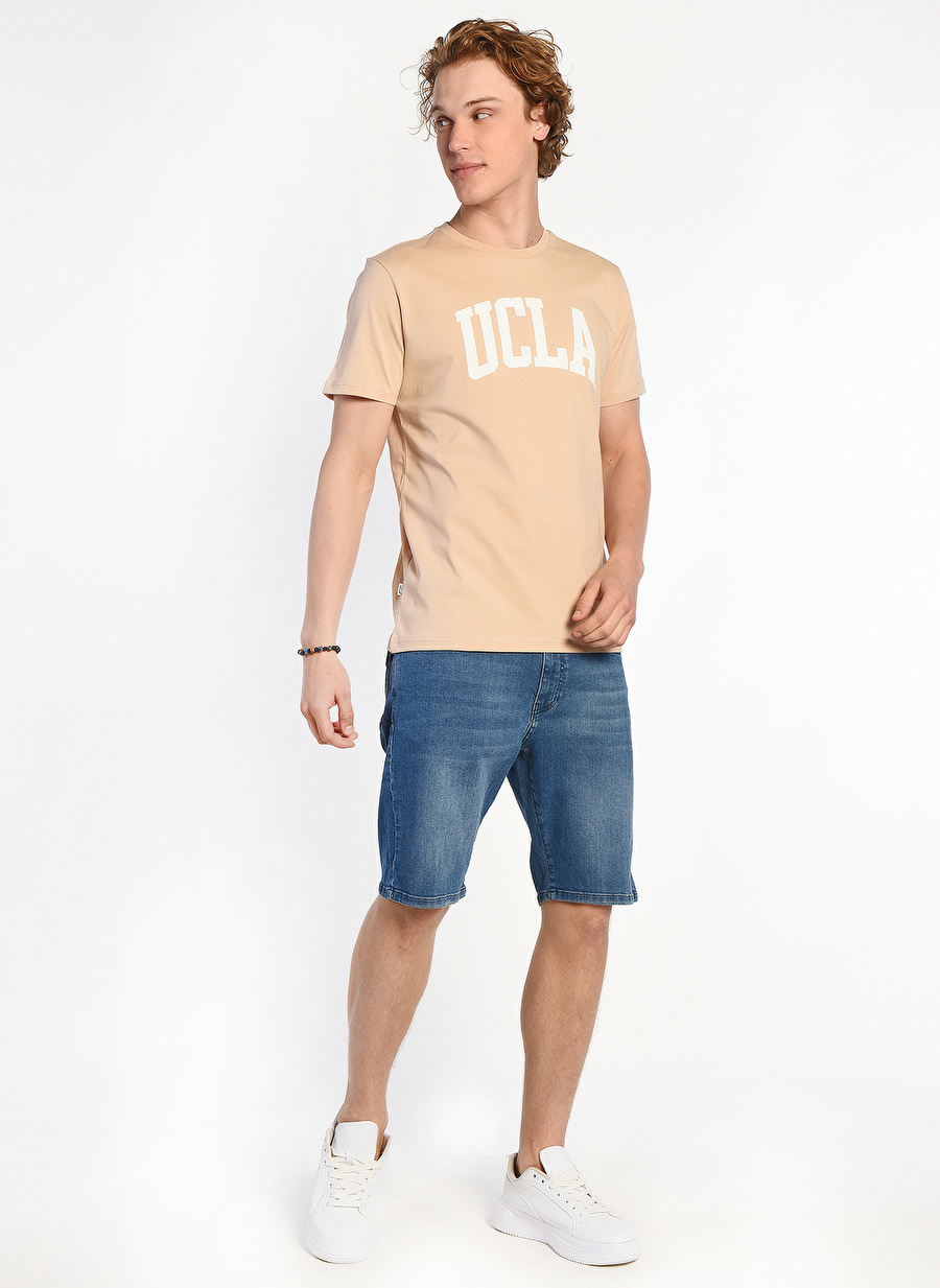 Ucla Bisiklet Yaka Bej Erkek T-Shirt CULVER