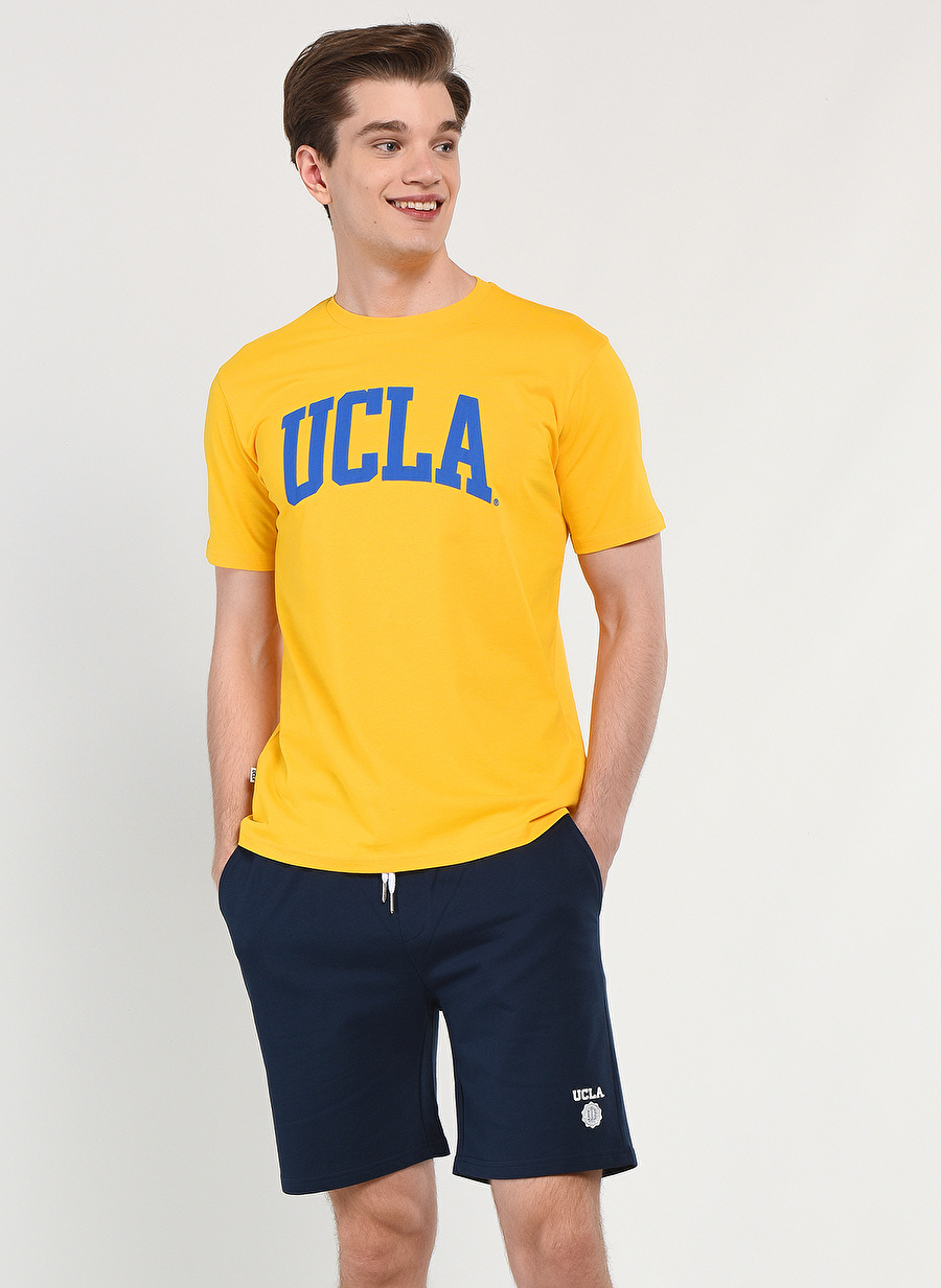 Ucla Bisiklet Yaka Sarı Erkek T-Shirt CULVER