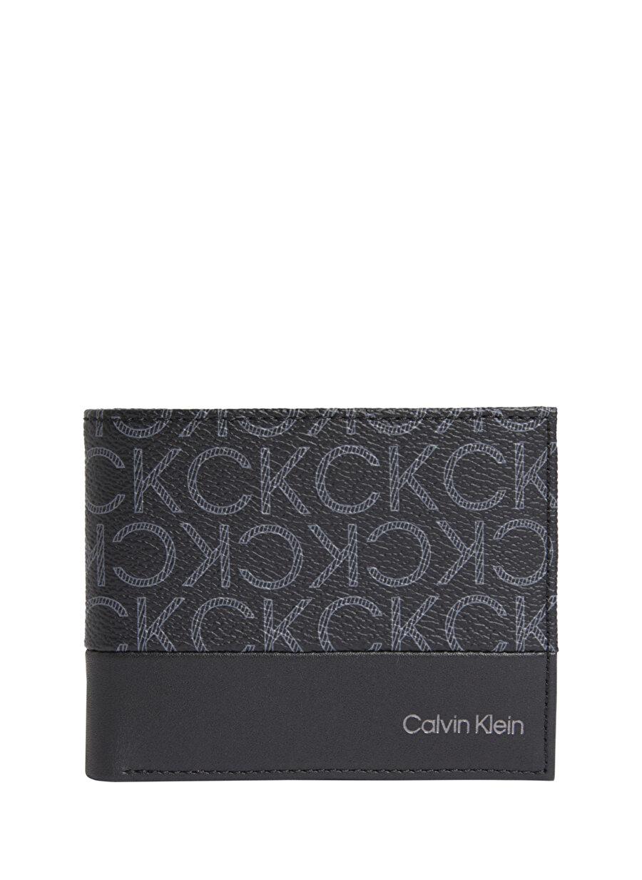 Calvin Klein Siyah Erkek Cüzdan SUBTLE MONO BIFOLD 6CC W/BILL