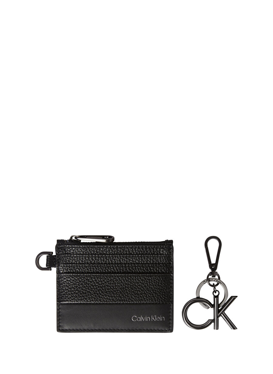 Calvin Klein Siyah Anahtarlık-Kartlık Tk SUBTLE MIX CARDHOLDER + KEYFOB