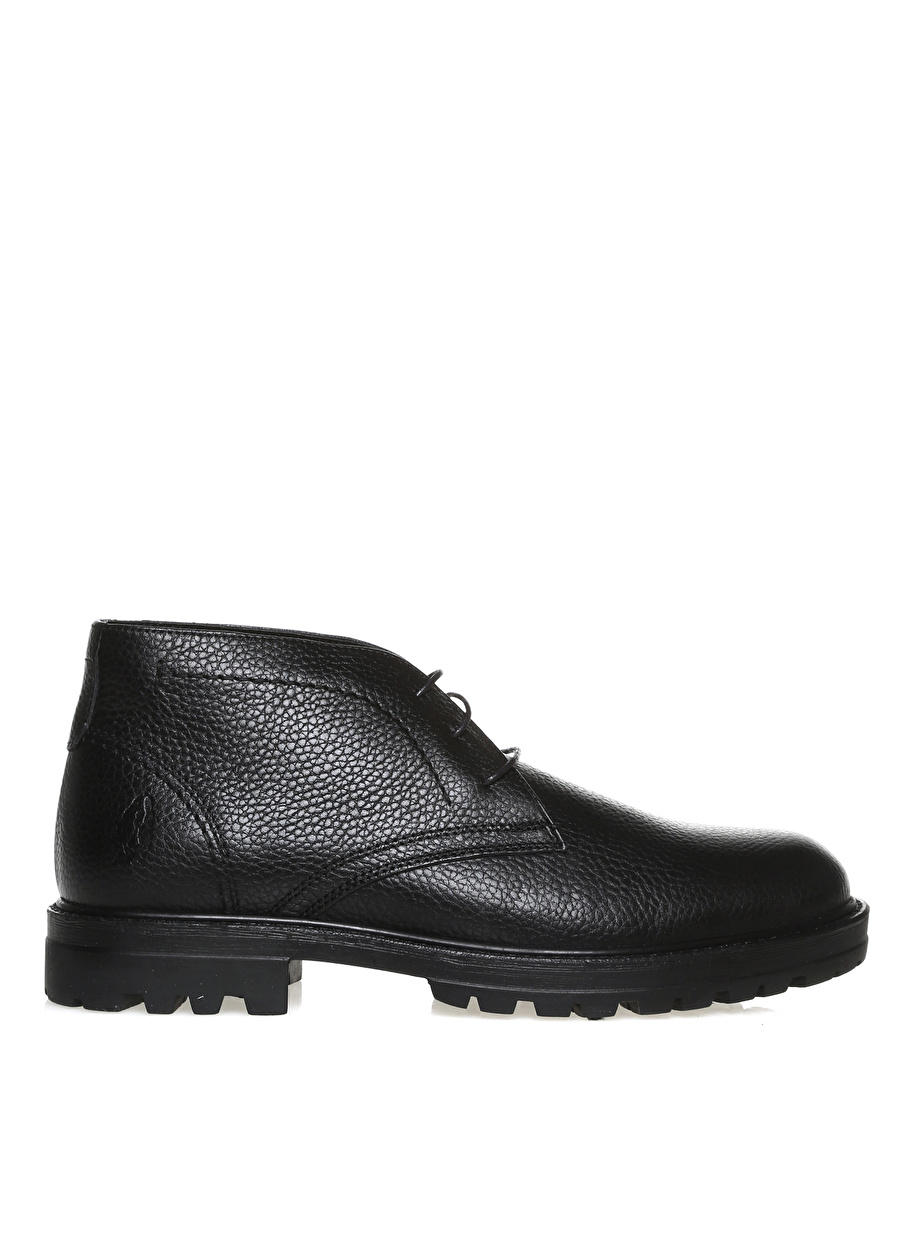 Hush Puppies Deri Siyah Erkek Bot COBI BLACK // BASKILI DERİ