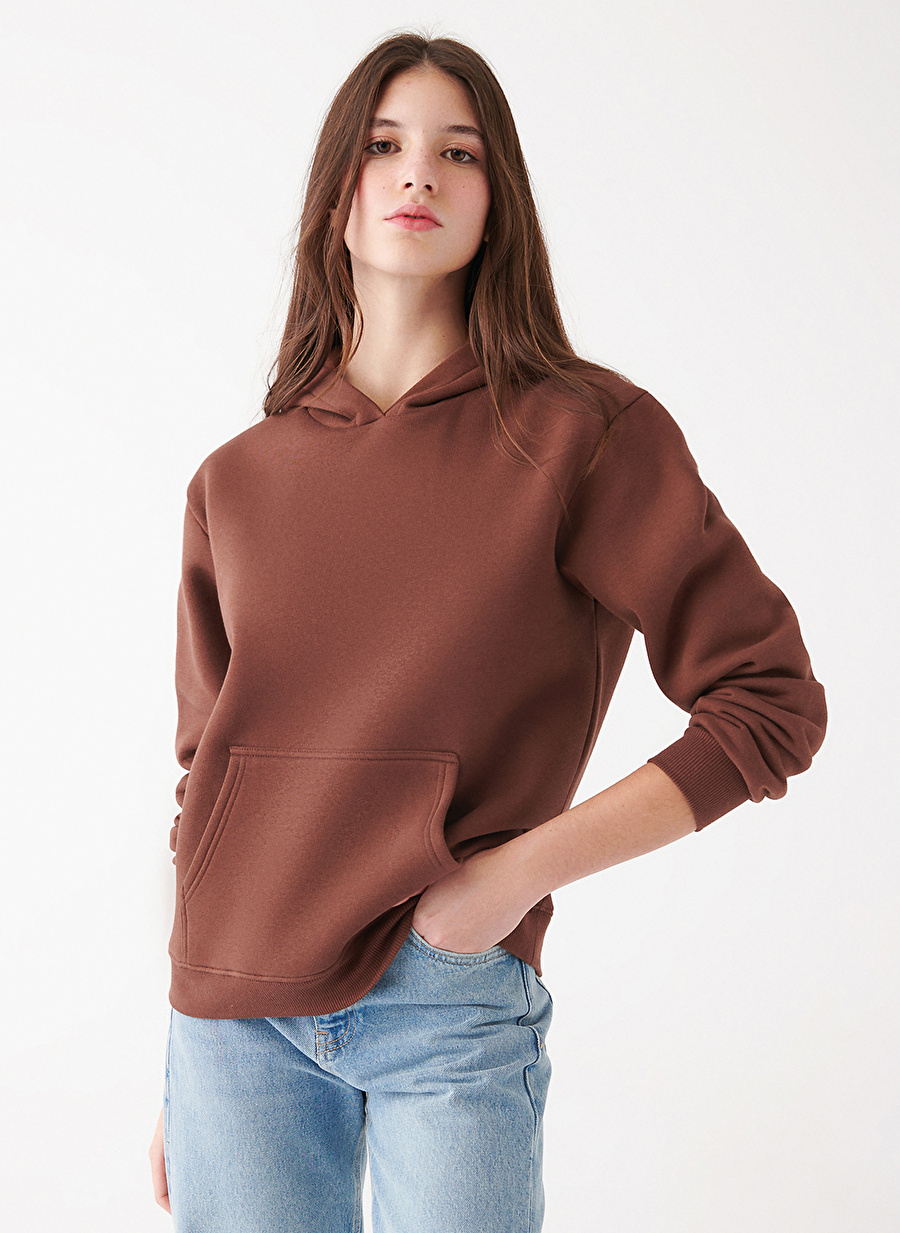 Mavi Kapüşon Yaka Kahve Kadın Sweatshırt M167299-82599 KAPİŞONLU SWEATSHIRT