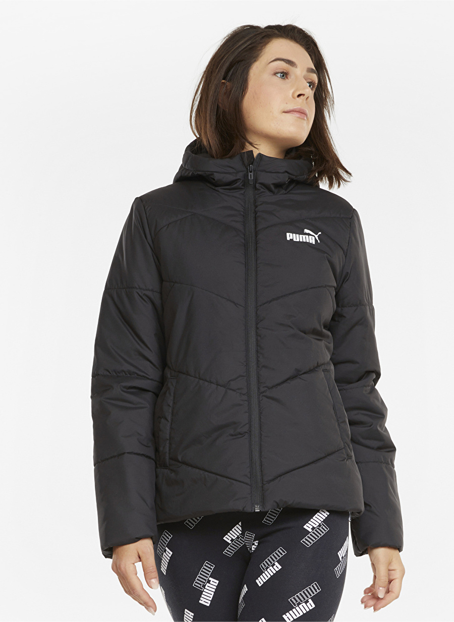 Puma Siyah Kadın Kapüşonlu   Mont 58764801 ESS Padded Jacket